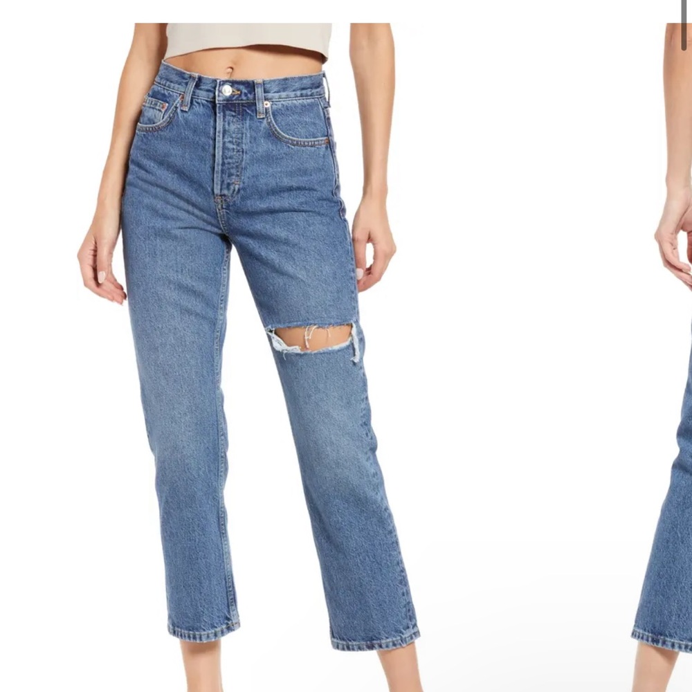 TOPSHOP straight leg jeans 30”